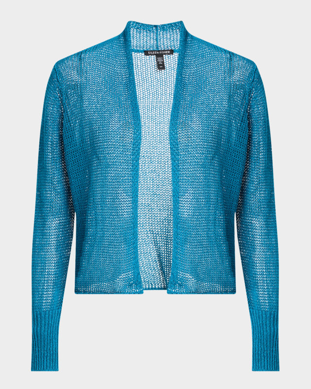 Petite Knit Organic Linen-Cotton Cardigan